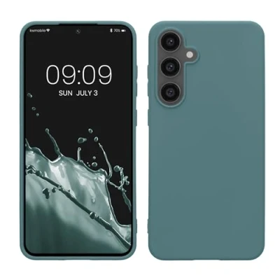 Immagine di kwmobile Custodia Compatibile con Samsung Galaxy S24 FE Cover Back Case per Smartphone in Silicone TPU Protezione Gommata artic night