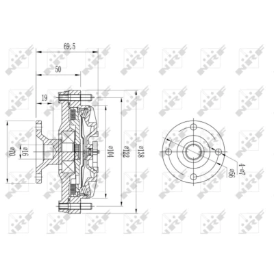 Immagine di NRF 49614 Giunto Viscoso DAIHATSU: Terios I, Feroza Hard Top, Soft Top