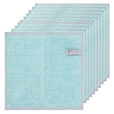 Immagine di MANFÂ 10 Pz Strofinacci multiuso in filo,Filo Metallico,Spugne Cucina,Panni Catturapolvere,Wire Dishwashing,Spugnette Piatti,Panni Cattura Polvere,Stracci Bifacciale Wire e Microfibra 20x 20cm