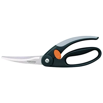 Immagine di Fiskars Functional Form Trinciapollo, Acciaio Inossidabile, Nero/Grigio/Arancione, 25 x 9.2 2.6 cm, 1003033