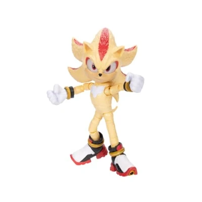 Immagine di Sonic 3 Movie Super Shadow Action Figure Articolata 13 cm Giocattolo da Collezione per Bambini e Appassionati di