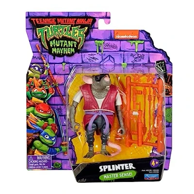 Immagine di Teenage Mutant Ninja Turtles 83286CO Mayhem Action figure di base Splinter da 10 cm, ragazzi dai 4 ai 7 anni e fan TMNT, multicolore