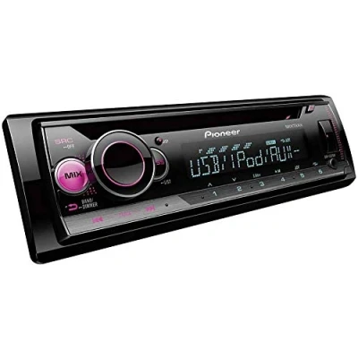 Immagine di Pioneer Deh S220Ui, Autoradio 1DIN RDS con Illuminazione dei Pulsanti Rossi, Display Bianco, Supporto Android, Controllo iPhone, Equalizzatore a 5 Bande, CD, MP3, USB, AUX Ingresso, App Arc