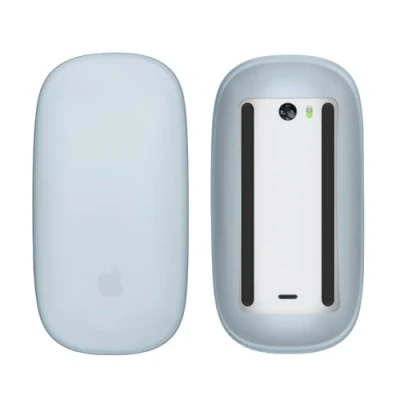 Immagine di kwmobile Custodia Silicone Mouse Compatibile con Apple Magic 1/2 Cover Antipolvere Case Morbida Semitrasparente blu chiaro