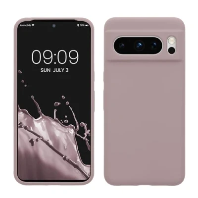 Immagine di kwmobile Cover per Google Pixel 8 Pro Custodia Back Case Smartphone in Silicone TPU Protezione Gommata lilla color carne