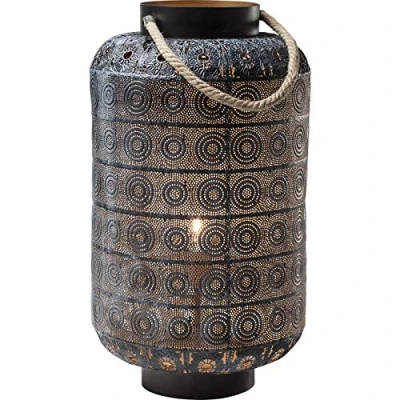 Immagine di Kare Design Lampada Da Terra Sultans Home, Nero, 58Cm, Lunghezza Filo 130Cm, Luce Suffusa, Accessorio Sala, Corridoio, Stile Orientale, Etnico, Lampadina Non Inclusa