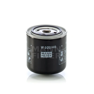 Immagine di MANN FILTER W 920/46 Filtro olio 3/4 16 UNF 1B con una valvola blocco arretramento ad avvitamento