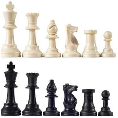 Immagine di Staunton Tournament Chess Pieces, Triple Weighted with 3.75&quot; King and 2 extra Queens