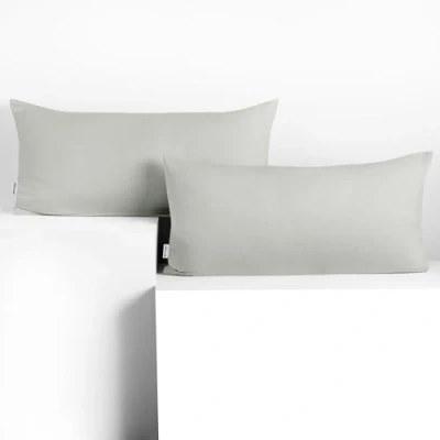 Immagine di DecoKing 2 federe da 40 x 80 cm, in cotone, con chiusura lampo, argento, ambra