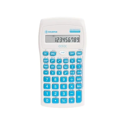 Immagine di OSAMA Calcolatrice Scientifica 56 Funzioni, 10 Cifre Mantissa e 2 Esponente, Cose per la Scuola con Custodia Scorrevole Valida Esami di Stato Materiale Scolastico Back to School, Azzurro