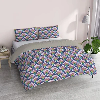 Immagine di FANTASY Parure Copripiumino Microfibra, Zig Zag, Matrimoniale