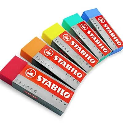 Immagine di STABILO, Legend, confezione da 5 gomme, una di ogni colore
