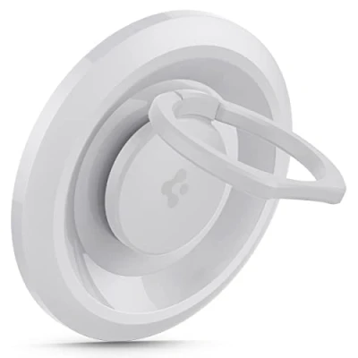 Immagine di Spigen O Mag Anello Cellulare Magnetico, Supporto per MagSafe 360 Rotazione Compatibile con Modelli iPhone 15 Pro Max, Pro, 15, Plus, 14, 13 e 12 Bianco