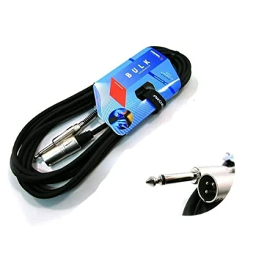 Immagine di PROEL BULK220LU3 Cavo professionale sbilanciato con connettori Cannon XLR 3P Maschio a Jack Dritto 6.3 Mono, da 3mt., Nero