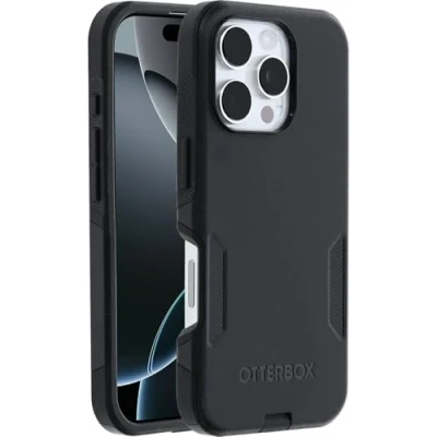 Immagine di OtterBox Cover per iPhone 16 Pro Max Commuter Series MagSafe, resistente a shock e cadute, testata 3x norme MIL STD 810G, Nero