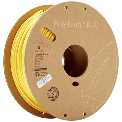 Immagine di Polymaker 70851 PolyTerra PLA Filamento per stampante 3D Plastica 2.85 mm 1000 g Giallo (opaco) 1 pz.