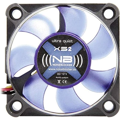 Immagine di NoiseBlocker BlackSilent XS2 Ventola per PC case Nero, Blu (traslucido) (L x A P) 50 10 mm
