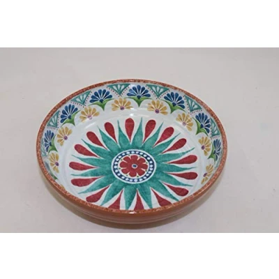 Immagine di APS 84689 Arabesque Ciotola in melamina, diametro 20,5 cm, altezza 5,5 decorazione interna: design spagnolo, esterna: effetto terracotta, 1,1 l