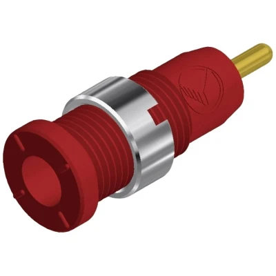 Immagine di SKS Hirschmann MSEB 2630 S 1,9 Au Presa di sicurezza da laboratorio verticale Ø perno: 2 mm Rosso 1 pz.