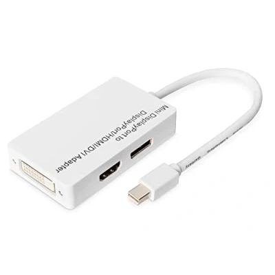 Immagine di Digitus DVI / HDMI DisplayPort Adattatore Presa DisplayPort, A, D 24+1pol. 0.20 m Bianco DB 340509 002 W doppia schermatura, Schermato