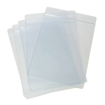 Immagine di CKB LTD 20 x Verticale A6 Porta Badge Custodie per in Plastica Identità ID Tasca Sacchetti Portabadge 17,5 11,8 cm dimensioni inserto 14,8 10,5 Tesserino di Riconoscimento Taglia larga