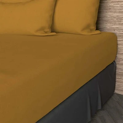 Immagine di Soleil d&#039;ocre Uccisione Coperchio in cotone 57 Figlio, Giallo (Senape), 140 x 190 cm