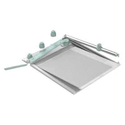 Immagine di Sizzix Tabellone segnapunti e rifinitore (30 cm x 30 cm) Strumento per Creare Buste, scatole 3D, Tagliare misurare 665797, Mint/White, One Size