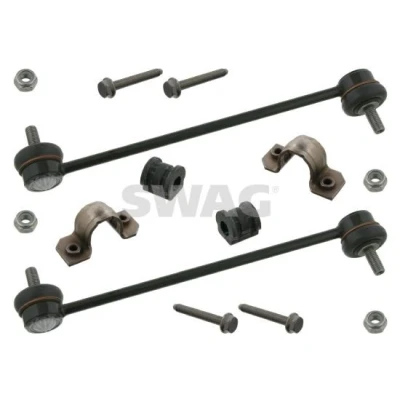 Immagine di SWAG 30 93 7089 Kit riparazione, Sopporto stabilizzatore Assale anteriore con barra d&#039;accoppiamento SEAT: Ibiza 4, 3, SKODA: Fabia I Hatchback