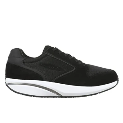 Immagine di MBT 1997 Scarpe Casual da Donna. Sportive Eleganti Anatomiche e comode. Calzature fisiologiche Confortevoli stabili con Suola Curva. Sneakers Moderne in camoscio Lacci. Nero