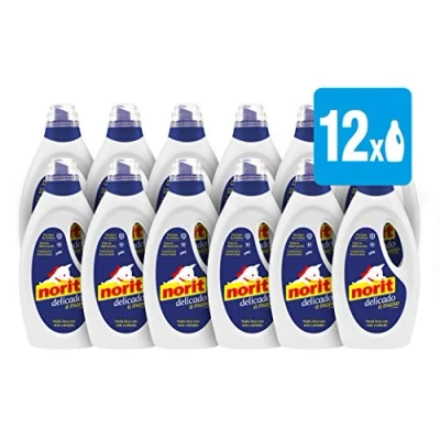 Immagine di Norit Detergente per tessuti maglioni a mano 45 Lavaggi 12 Contenitori di 1125 ml Totale: 13500