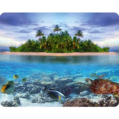 Immagine di ISOLA DEI SOGNI nei Caraibi Tappetino per mouse (24 x 19 cm), in gomma speciale estremamente resistente con fondo adesivo di Edition Colibri