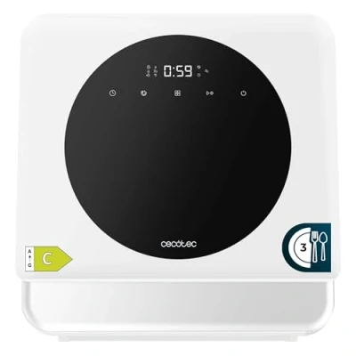Immagine di Cecotec Lavastoviglie Compatto Libero Installazione Desktop Bolero Aguazero 1100, 3 Posate, Basso consumo, 6 programmi, Touch Control Panel, Funzioni come Long Storage e Delay Start, Bianco