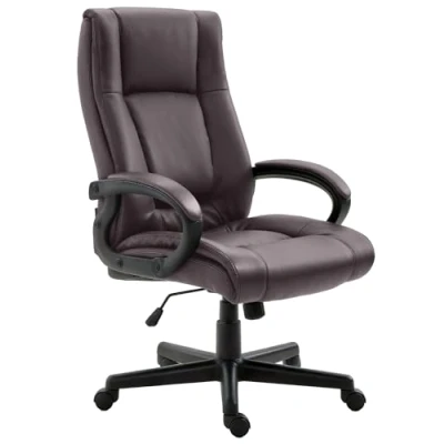Immagine di CLP Sedia Ufficio Sparta XL In Similpelle I Poltrona Direttore Ergonomica Girevole Carico Max 140KG, Colore:marrone