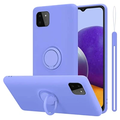 Immagine di Cadorabo Custodia compatibile con Samsung Galaxy A22 5G in LIQUID LILA CHIARO per Cellulare Silicone TPU Flessibile Anello Paraurti Cover Posteriore Ultra Sottile