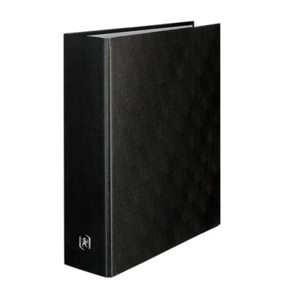 Immagine di OXFORD Balacron Raccoglitore A4XL, dorso 80 mm, 4 anelli a D, copertina in PVC, colore: Nero