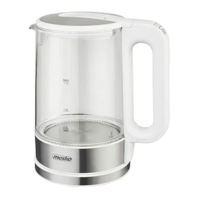 Immagine di Mesko MS 1301w bollitore con regolazione della temperatura, 1,7 l, teiera retroilluminazione a LED, 2200 W, per acqua