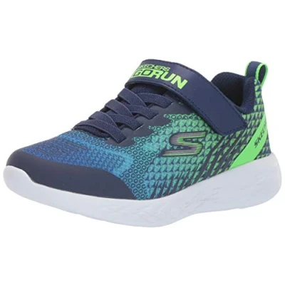 Immagine di Skechers Performance GO RUN 600 Baxtux Unisex Scarpe running neutre per bambini, Taglia: 31, Navy/lime Tessuto / sintetico