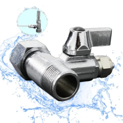 Immagine di AIFIZO adattatore per collegamento dell&#039;acqua, a T, impianto di osmosi, 3/8 x 1/4, tubo connettore acqua, valvola intercettazione, il 2