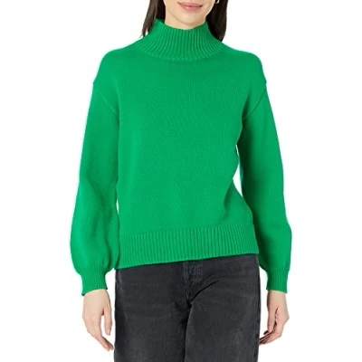 Immagine di Amazon Essentials Maglione in Cotone con Scollo a V (Disponibile Taglie Forti) Donna, Verde, 5XL Plus