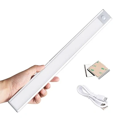 Immagine di Grifema Gd1001 40 Luce Armadio 72Led Con Sensore Di Movimento, Luci Notturne Wireless Ricarica Usb, Barra Lampada Guardaroba, Senza Fili Scale Emergenza, Argento, ‎4 x 1 cm; 190 grammi