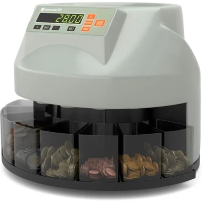 Immagine di Detectalia M5 Contamonete con conteggio del Valore e Selezione Automatica delle Monete Euro Miste Separa Le Uscita per Stampante