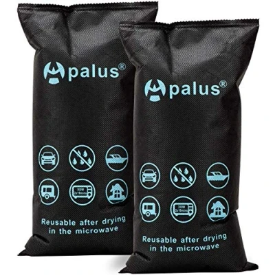 Immagine di Apalus Deumidificatore Auto con Silicagel + 1 Tappetino Antiscivolo Assorbi umidità Riutilizzabile, Anti Appannamento, Previene Muffa e Condensa sui Finestrini Perfetto per Auto, Camper (2x1kg)
