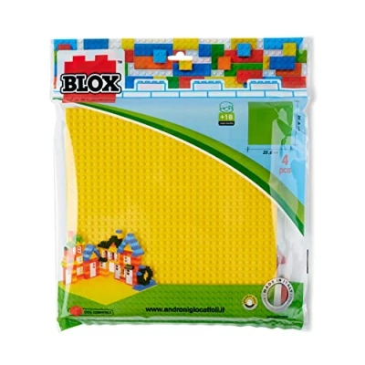 Immagine di BLOX 4 piastre per mattoncini piccoli, Multicolor: Verde, Giallo, Grigio,azzurro (104114556)