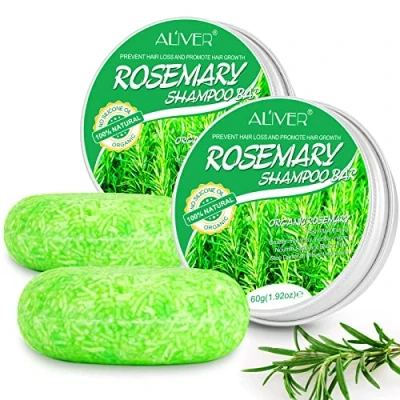 Immagine di Shampoo Solido Rosmarino 2pack Anticaduta di Rosmarino, Deterge Delicatamente i Capelli Fragili, Evita Che Cadano o Si Spezzino (Shampoo Solido)