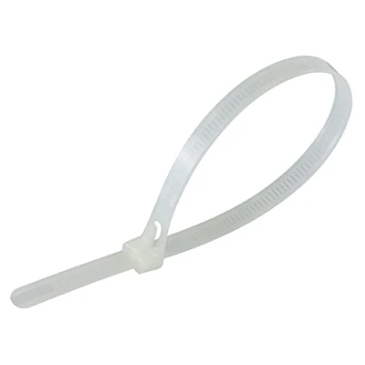 Immagine di Gocableties Confezione da 100 fascette riutilizzabili 300 mm x 7,6 mm, fermacavi resistenti, colore bianco naturale, 30,5 cm, in nylon resistente