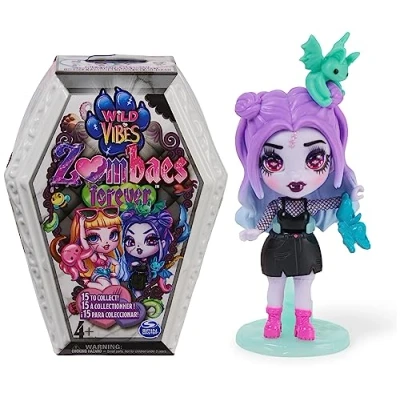 Immagine di Zombaes Forever, Wild Vibes, Personaggio Zombie collezionabile a Sorpresa, Accessori per Bambola e bara Giocattolo (i Modelli Possono variare), 8,9 cm, Giocattoli Bambine
