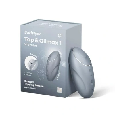 Immagine di Satisfyer Tap amp; Climax 1 Vibratore a sovrapposizione con funzione tapping Bluegrey