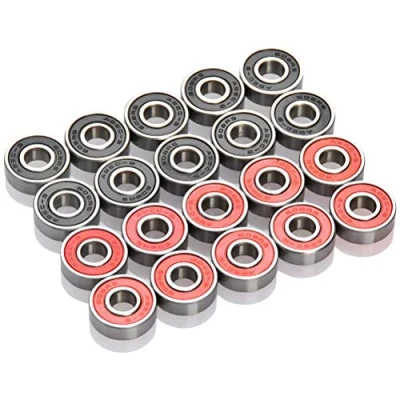 Immagine di TIMESETL 20 PCS 608 2RS Cuscinetto a Sfere Cuscinetti radiali 608rs con scanalatura Profonda miniaturizzati schermati Doppia Gomma per Skateboard, Pattini in Linea, Scooter, rotelle