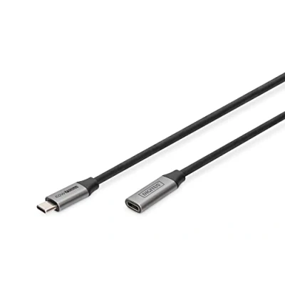 Immagine di Digitus Cavo USB 3.2 Gen1 (USB 3.0) C®, Presa Spina C® 1.00 m Nero Flessibile, Schermato, con DB 300230 010 S