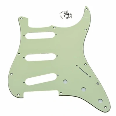 Immagine di Dopro Menta verde 11 fori Strat Style chitarra battipenna ponte invertito per FD Jimi Hendrix Stratocaster